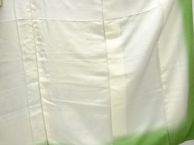  屋敷に樹木模様刺繍訪問着